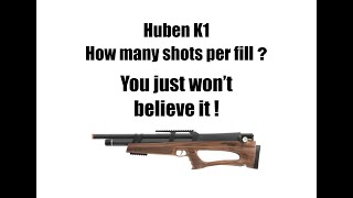 Huben K1 - How many shots are achievable from a full 350 Bar fill  You just wont believe it 