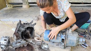 Full Videos: Mechanical Replacement Girl - Repair water pump motor - Girl Mechanical