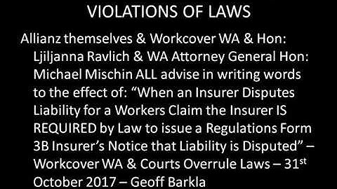 Allianz Lawlessness Form 3B Violations of Laws