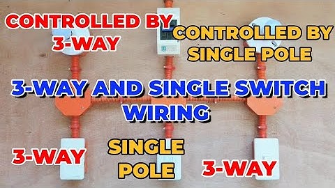 1 BULB CONTROLLED BY 3-WAY SWITCH IN TWO LOCATION AND 1 BULB CONTROLLED BY SINGLE POLE SWITCH.
