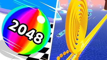 Ball run 2048 | Spiral Roll  - All Level SpeedRun Gameplay Android,iOS   Best Games
