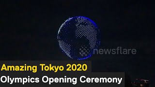 Viewers in awe at impressive Tokyo 2020 opening ceremony drone display