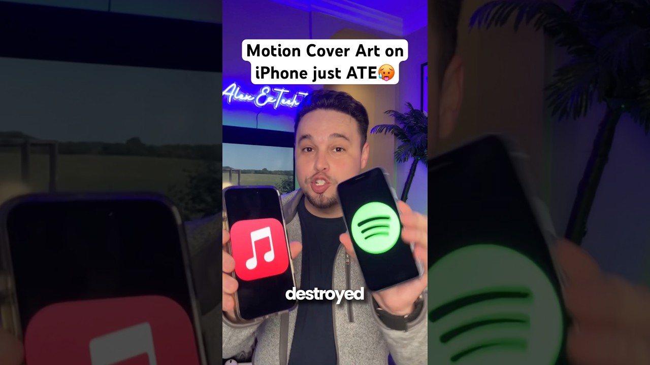 iOS 26 FULL Screen Animated Album Artwork 🤩🔥 #ios26 #iphonetips #iphone #shorts #applemusic