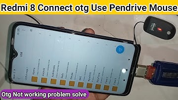 Redmi 8 connect otg use pendrive and mouse