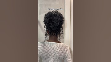 Messy bun with braids