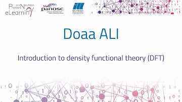 20 - Introduction to density functional theory DFT by Doaa Ali