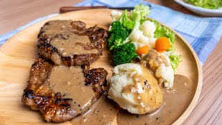 Lamb Chop & Sos Blackpepper Mushroom | TIPS perap daging lembut & sos sempoi