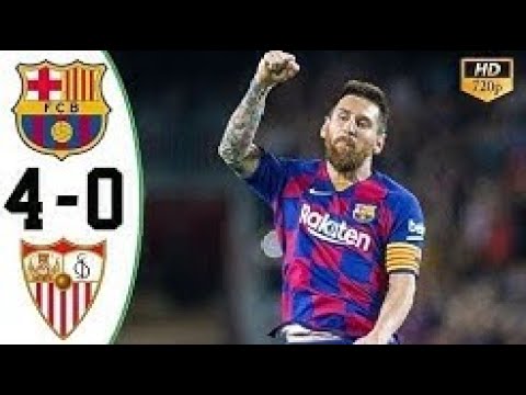 Barcelona vs Sevilla 4-0 All Goals and Highlights Full Match