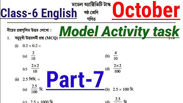Class-6 Math Model activity task Part-7 (October) ||