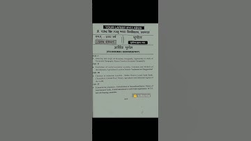 MA Geography 1st semester syllabus.