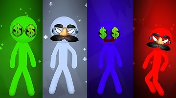 Stickman Party: 4 Player Games - Gameplay Walkthrough Part 49 - Skins (iOS, Android)