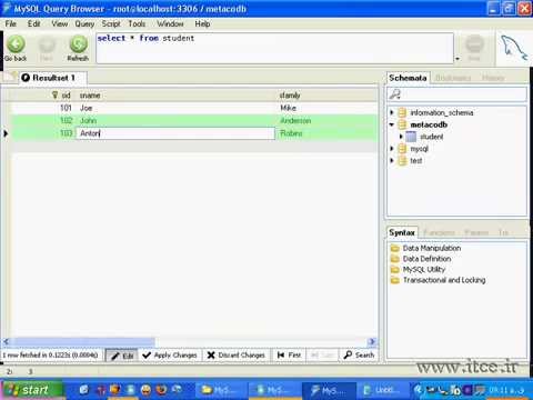 mysql query browser آموزش جاوا - YouTube