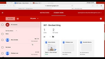 Google Classroom - Grading and returning assignments