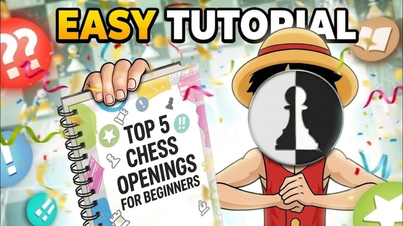 Top 5 chess openings for beginners (easy tutorial)!! 