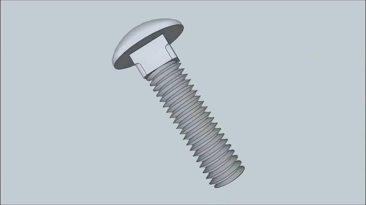 Carriage Bolt (SketchUp) YouTube