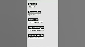 The most basic introduction phrases in the French language🇫🇷 | Easy French Online