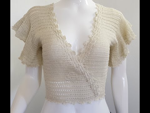 How to Crochet Blouse/Top/Tie Back Crop Top PART 1, STEP BY STEP FREE TUTORIAL