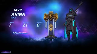 Ana MVP 0 Deaths by ARINA and Artanis Great Warrior - Heroes of the Storm 2024 Gameplay