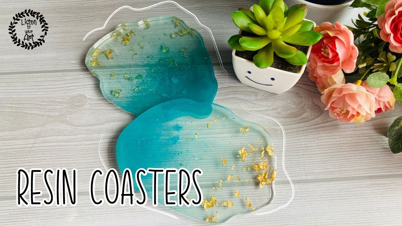 RESIN ART | RESIN COASTERS FOR BEGINNERS | HOW TO MAKE RESIN COASTERS ...