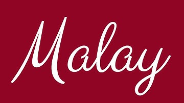 Learn how to Write the Name Malay Signature Style in Cursive Writing