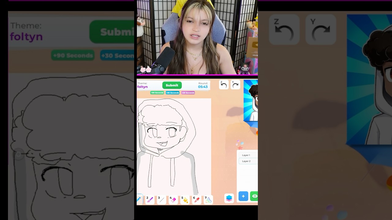 Рисую Фолтина в Roblox в режиме скоростного рисования! 