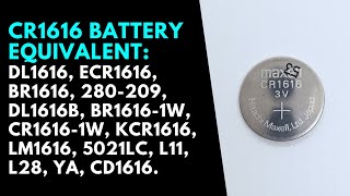 CR1616 Watch Battery Equivalent