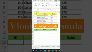 Find information by using Vlookup Formula #excel #excelformula #exceltips #exceltricks #example