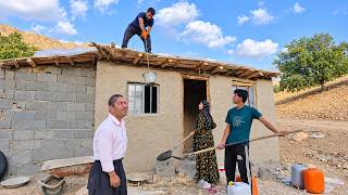 The beginning of a big change in Jamal and Soghra's house; repairing the roof 🏡 