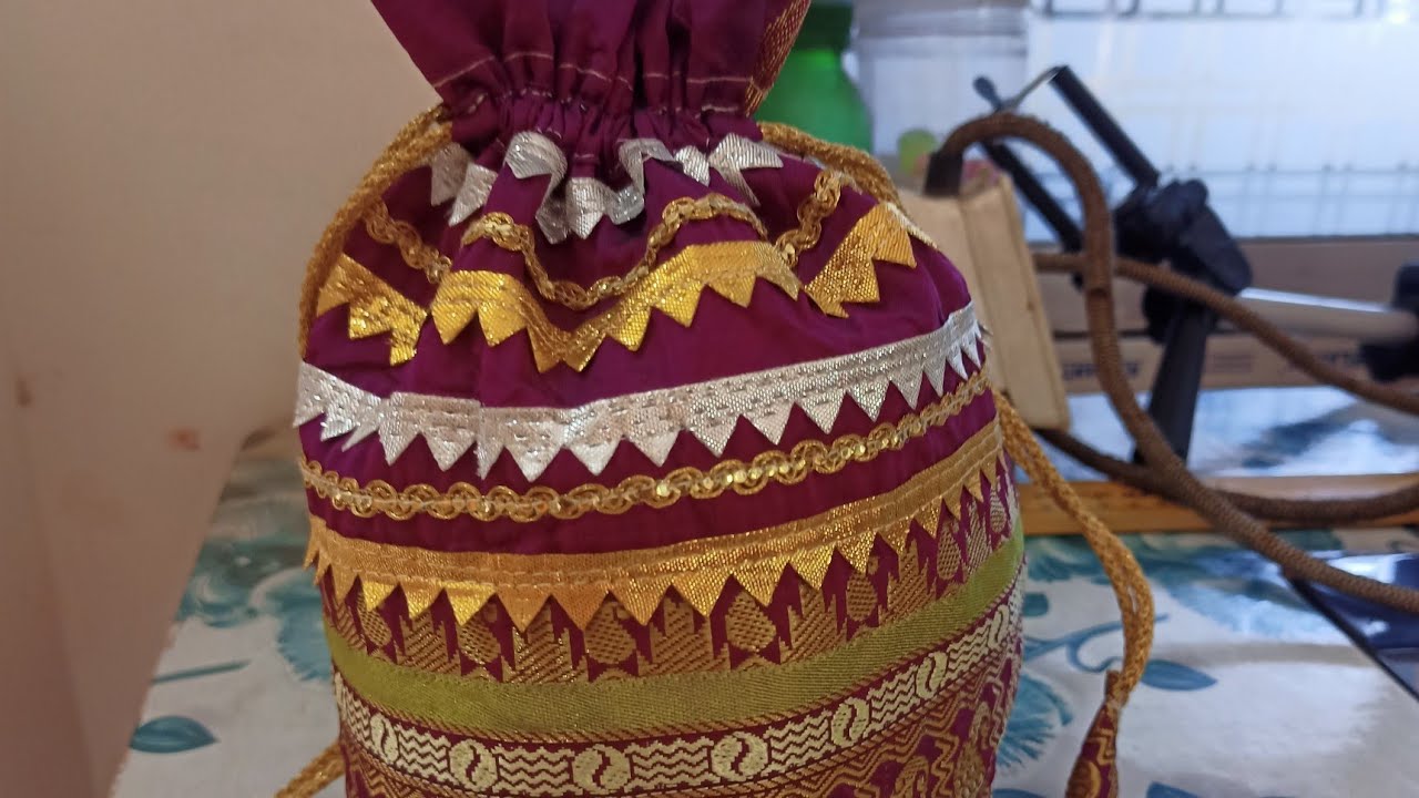 potli bag 💰 cutting and stitching easy and simple llyoutubepotlibags