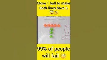 Move 1ball  to make both lines have 5balls||#shorts#shortsfeed #ytshorts #games @BNKeducation