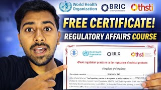 FREE WHO Certificate Course 😳 | Pharma Students MUST Watch (100% Free + Certificate) #pharmacy