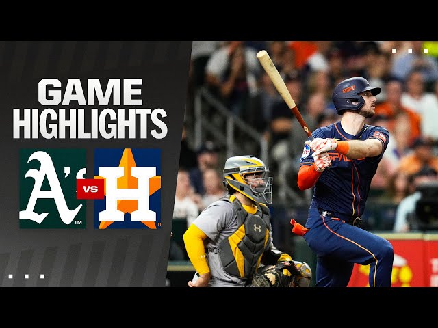 A's vs. Astros Game Highlights (5/13/24) | MLB Highlights class=