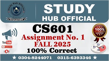 CS601 assignment 1 solution Fall 2025 | CS601 assignment 1 solution 2025 | CS601 Assignment 1 100%