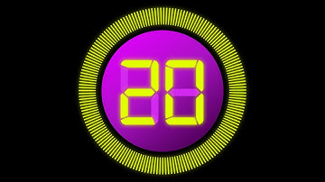 20 Second Countdown Timer with clock Ticking sound & Finish alarm beep #timer #clock #countdown