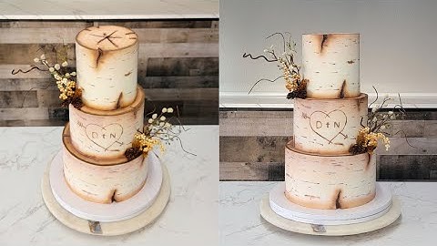 Realistic Buttercream Birchbark Tree Cake Tutorial! | Tips and Tricks to make this SOOO much EASIER