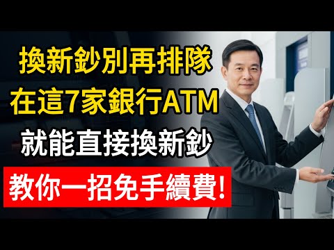 過年換新鈔別去銀行排隊！央行規定：這7家銀行ATM就能領新錢！每人限領「這個數」，阿教你一招免手續費！#生活智慧 #養老生活 #atm #中老年 #新錢