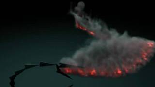 Particle Fluid Simulation - Dragon Fire