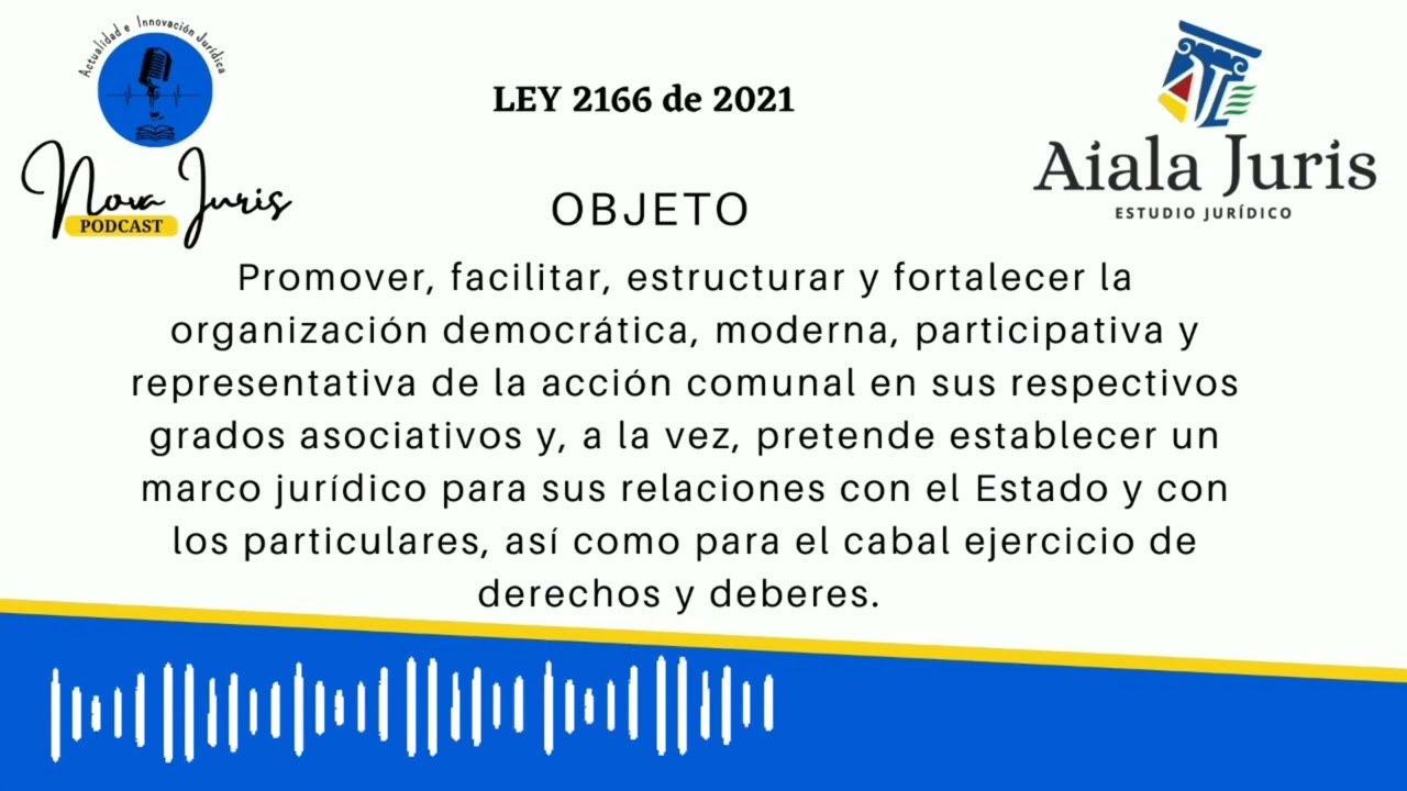 Ley 2166 de 2021- Ley comunal