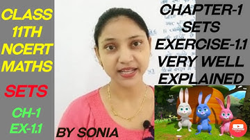 SETS NCERT MATHS CLASS 11 CHAPTER-1 EX-1.1 INTRODUCTION OF SETS PART-1 BY SONIA
