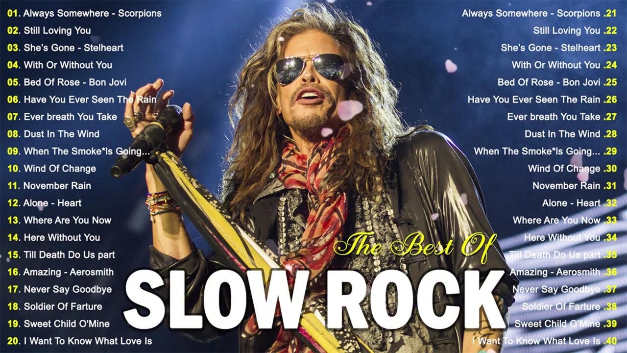 Aerosmith, Led Zeppelin, Scorpions, Bon Jovi, Guns N' Roses   Nonstop Rock Love Songs 70s 80s 90s