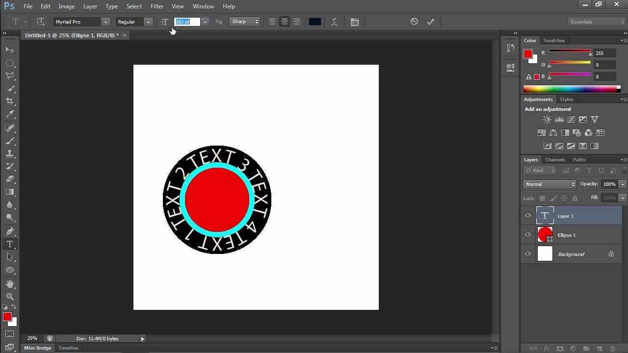 how to type text in a circle in photoshop cs6