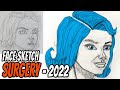 Sketch Recycling: Fixing a 2022 Face Drawing with Proper Anatomy (Mary)