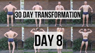 MY 30 DAY FAT LOSS TRANSFORMATION! (DAY 8 OF 30)