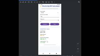 ICT602 Lab Assignment – Electricity Bill Calculator Android App Demo screenshot 2