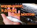 Мормышинг в дождь под мостом, neoline 0.1-2