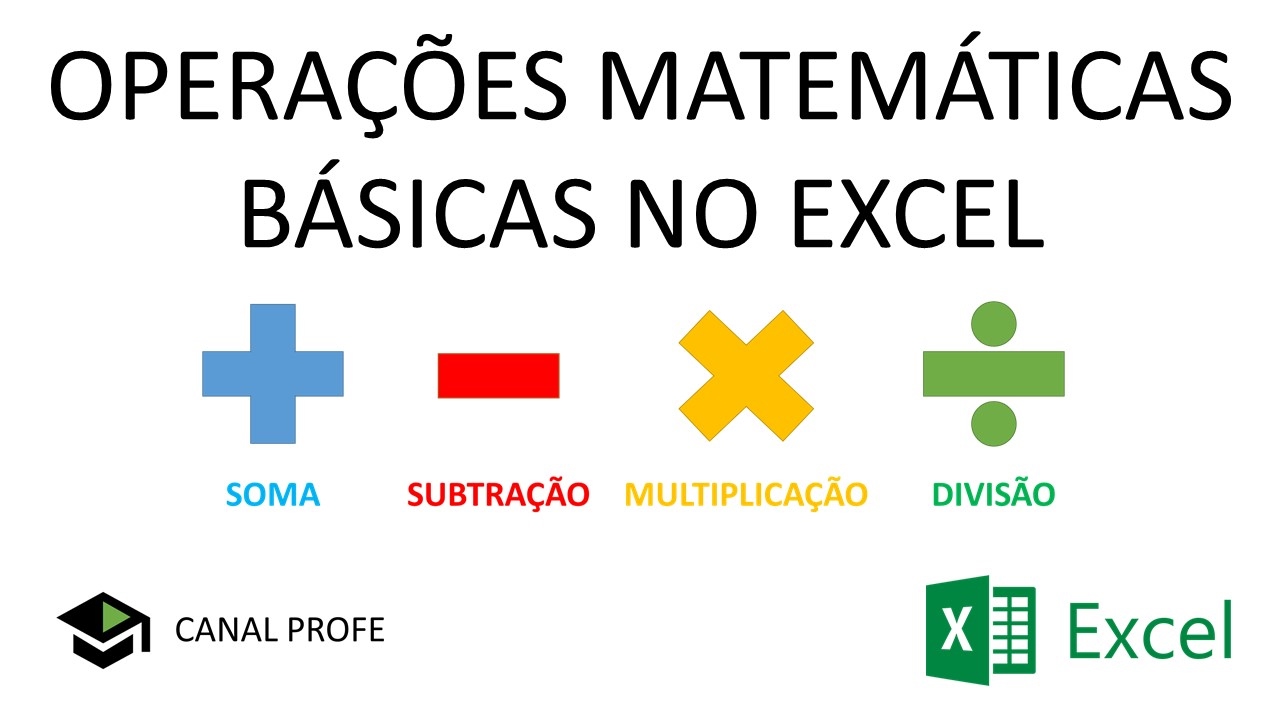 SOMA, SUBTRAÇÃO, DIVISÃO, MULTIPLICAÇÃO NO EXCEL - OPERAÇÕES ...
