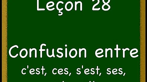 Quelle est la différence entre sais sait c'est S'est ?