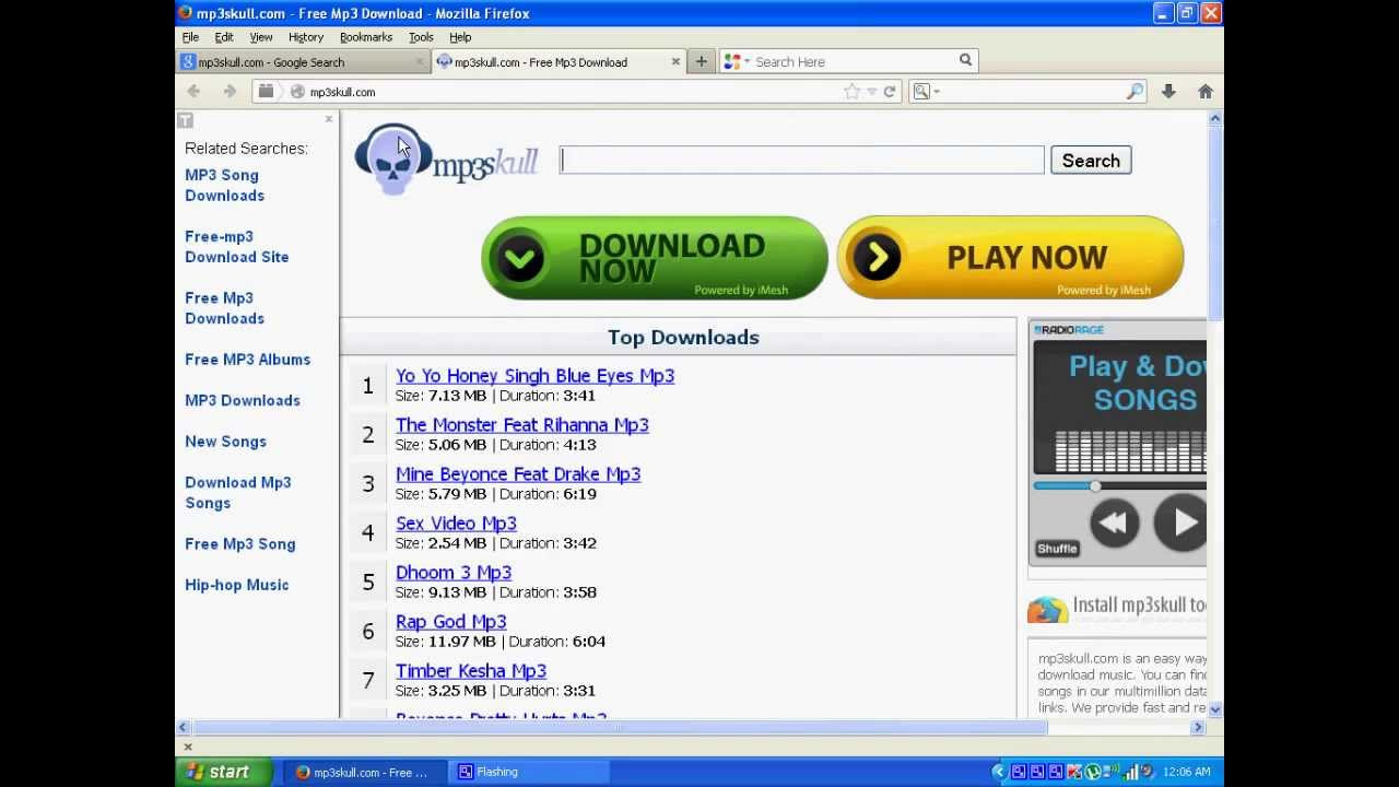 How to Download Songs fast and Free using  MP3SKULL