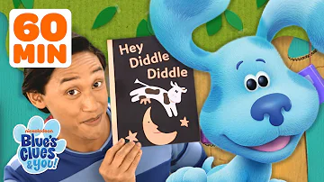 Blue Reads Hey Diddle Diddle! 🌙 w/ Josh | 60 Minutes | Blue's Clues & You!