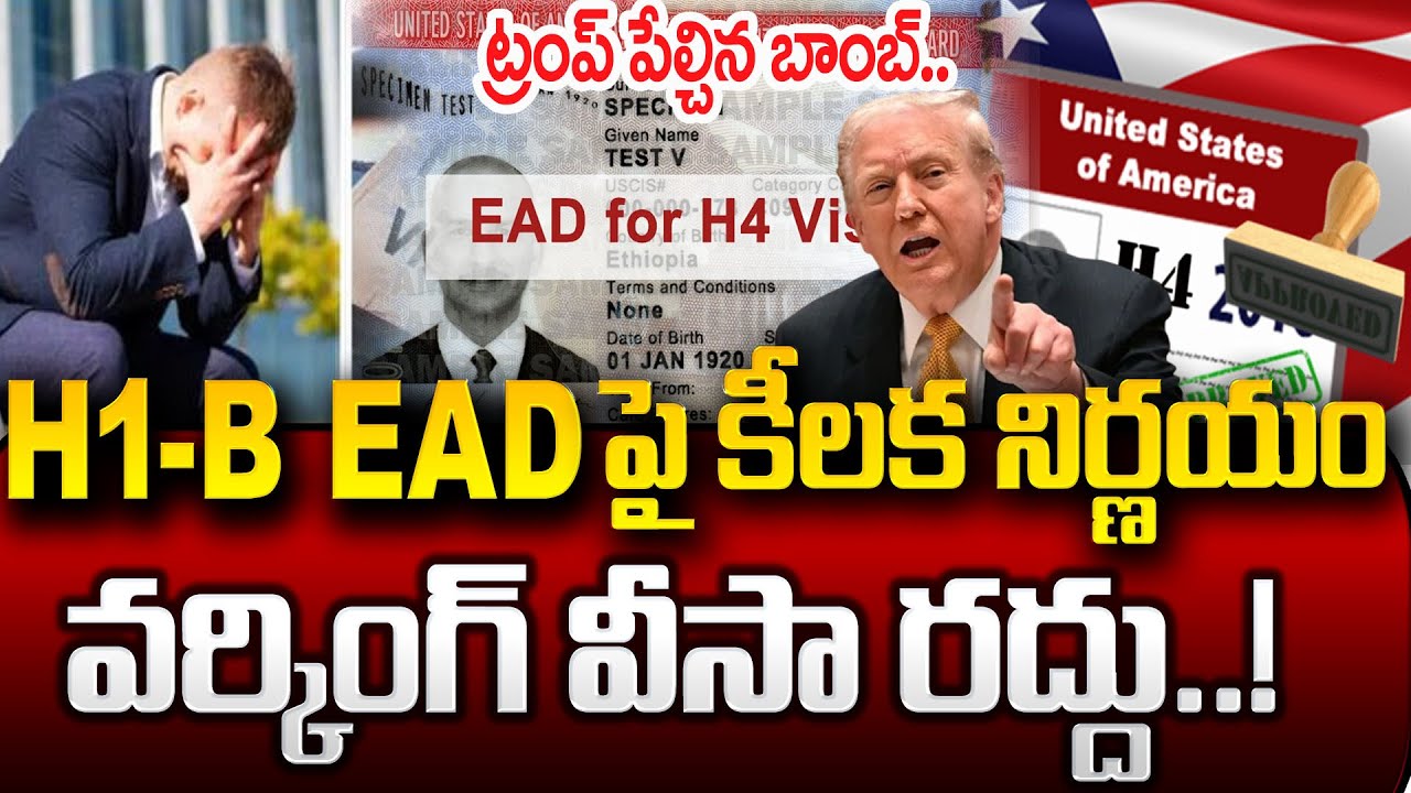 Trump shocking Decision about Working Visa | H4 EAD Visa New Rules ...